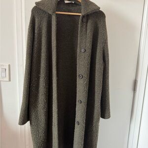 Vince Dark Green Women's Cape Coat